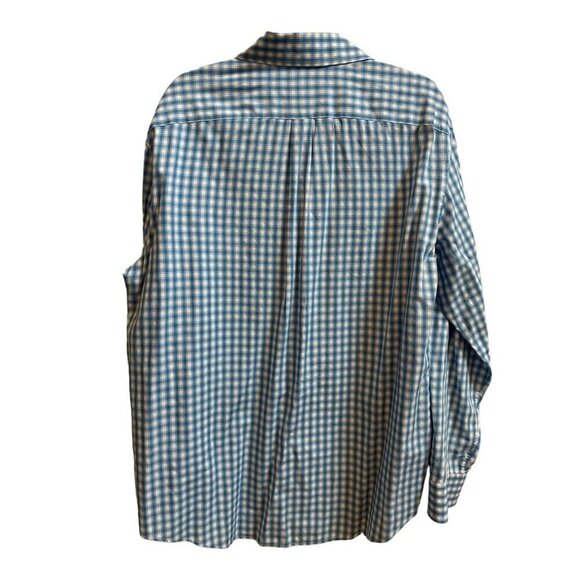 Vineyard Vines Whale Tucker Shirt Blue Check Cotton Button Up L/S Mens Sz Large - Picture 5 of 5